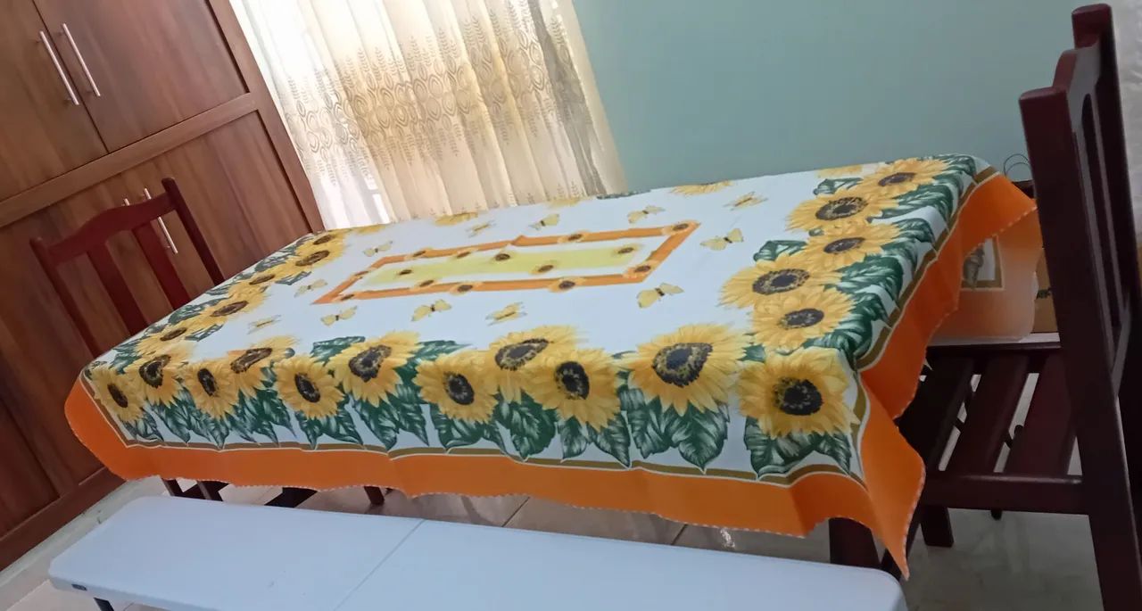 Toalha mesa retangular girassol 