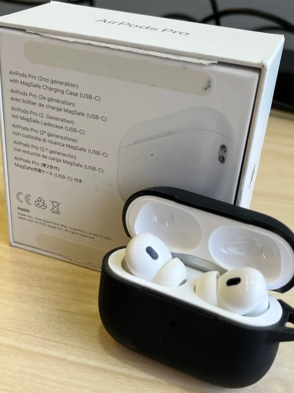 AirPod Pro 2 (USB-C), carregador 30W, caixa, acessórios, original em perfeito estado