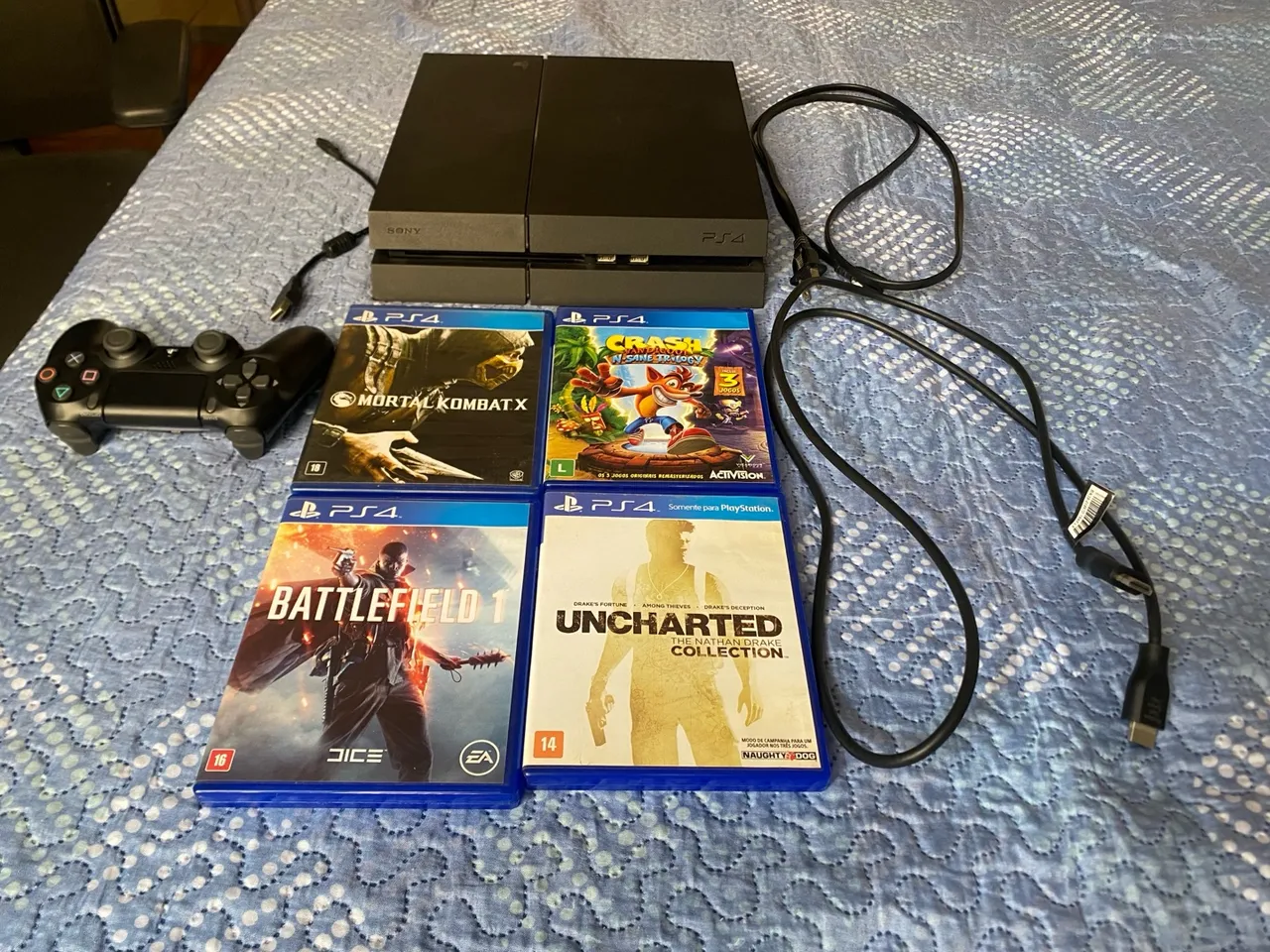 Sony Playstation 4 - Ps4 Com 4 Jogos