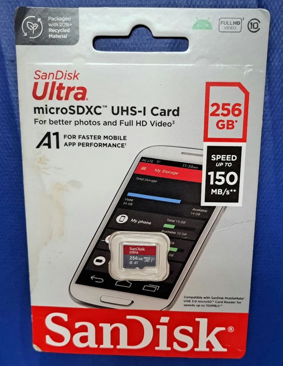 Cartão de Memória SanDisk Ultra 256GB microSDXC UHS-I