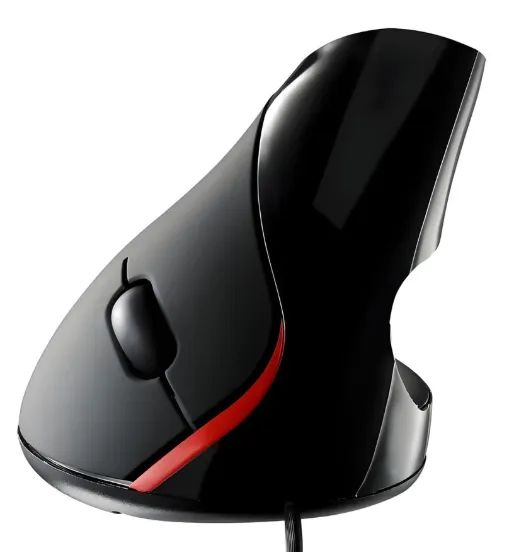 Mouse vertical ergonômico led 6 botões óptico com fio!