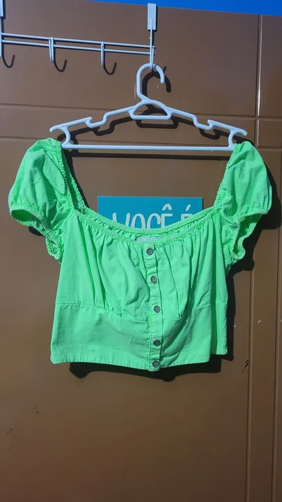 Blusa Verde Neon croped- G