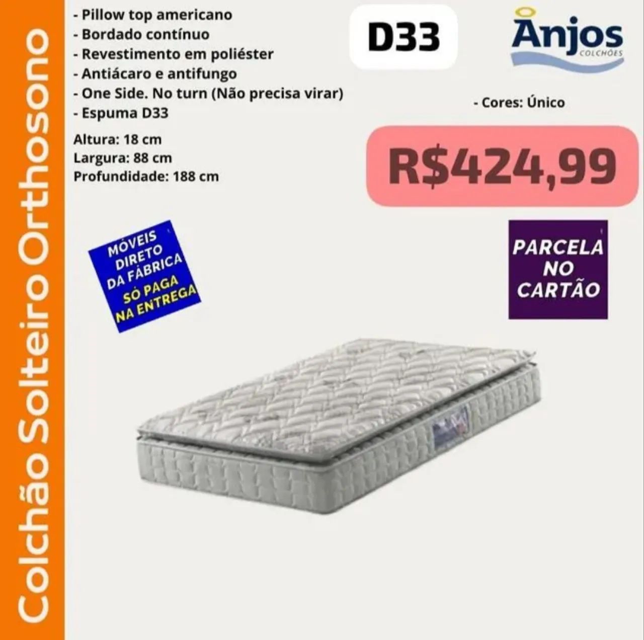 COLCHÕES SOLTEIRO E CASAL DIRETO DA FÁBRICA  - Foto 6