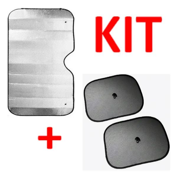 Kit Protetor Solar Para Sol Parabrisa e Laterais z876 