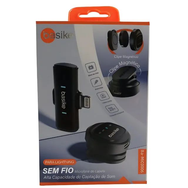 Microfone de Lapela Basike para iPhone 