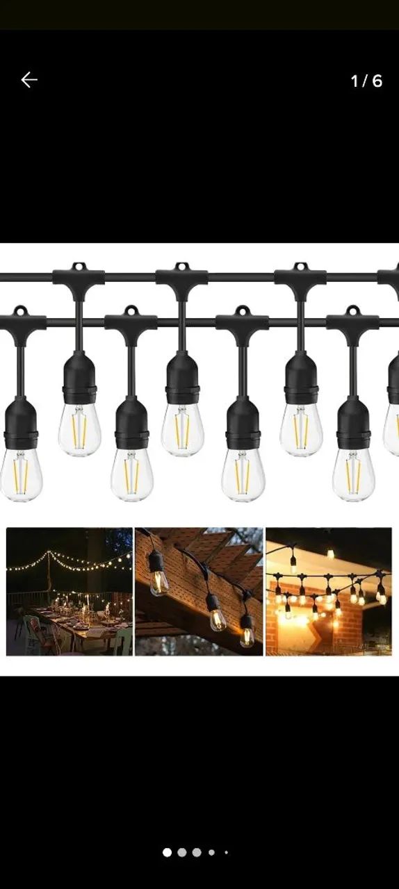 Extensão tipo varal de lampadas 10 metros 10 bocais - Foto 4