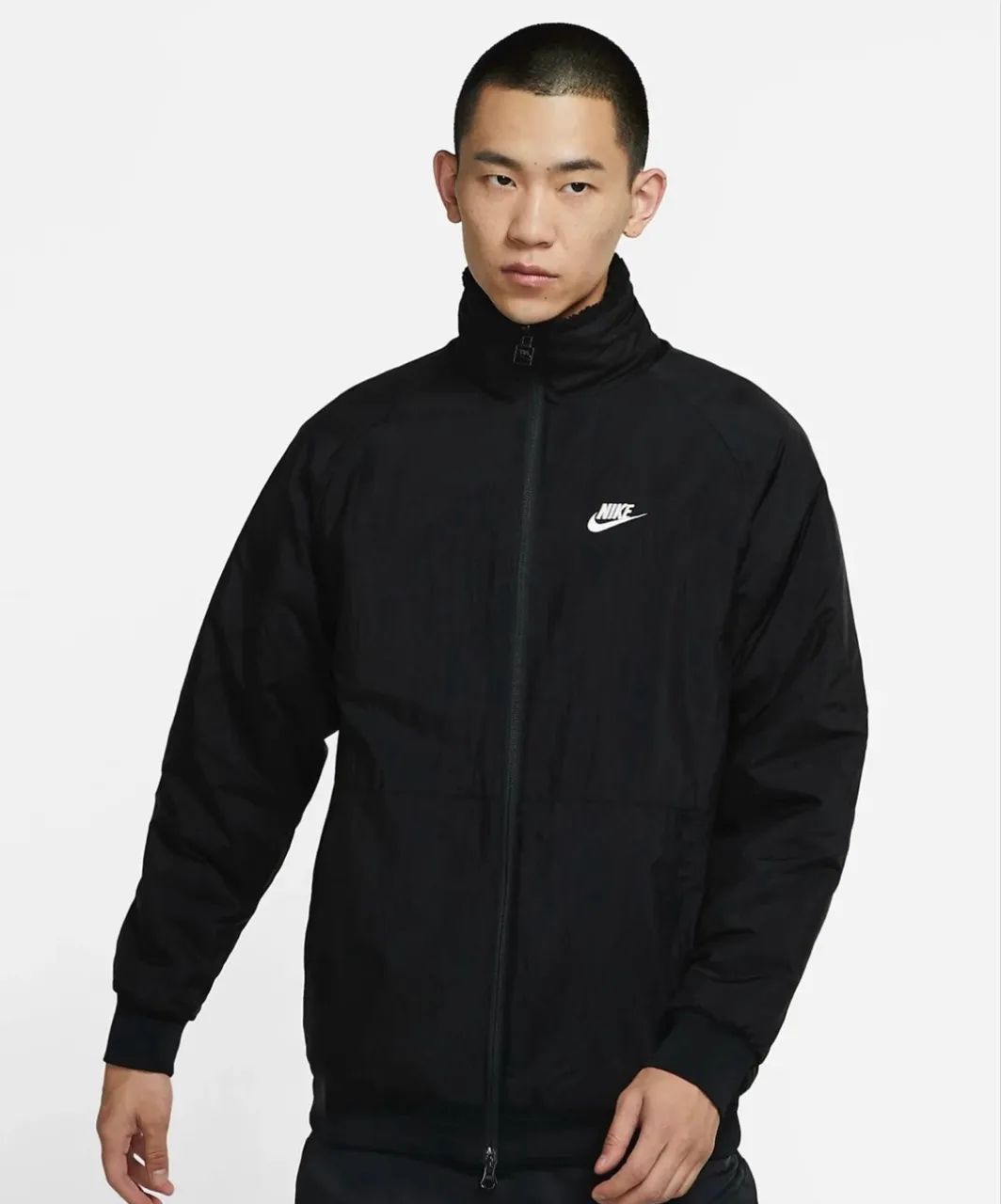 jaqueta nike big swoosh reversível (dupla face) masculina