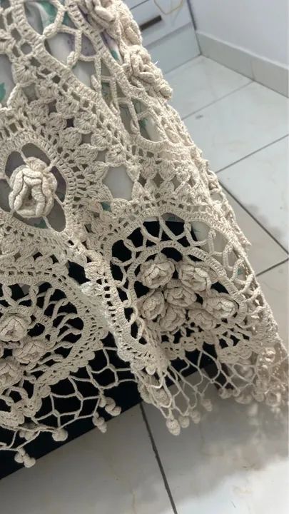 Colcha crochê cama casal normal! 