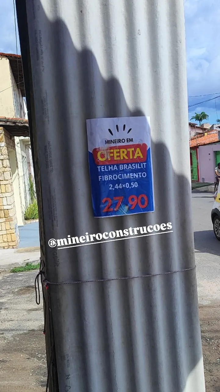 Telha na promoção 