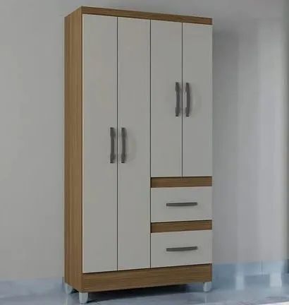 Guarda-Roupa 4 Portas com Gavetas - Moderno e Funcional