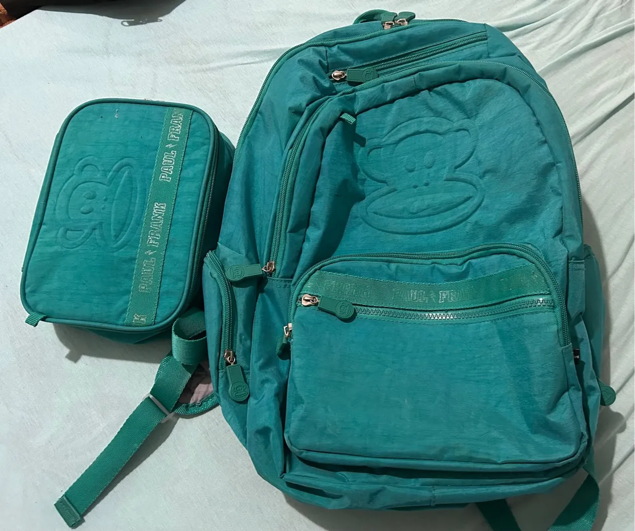 Mochila e Estojo Paul Frank Verde esmeralda/verde água