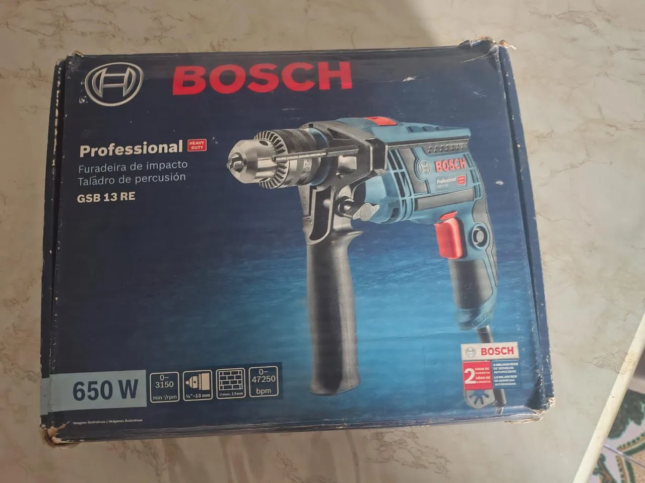 Furadeira de Impacto Bosch GSB 13 RE - Profissional
