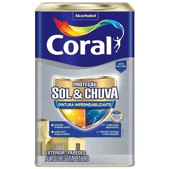 Tinta Coral Sol & Chuva Impermeabilizante - Exterior