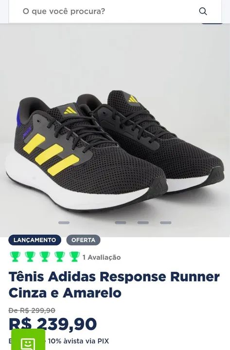 Tênis Adidas Response Runner- Tam 37 - Foto 6
