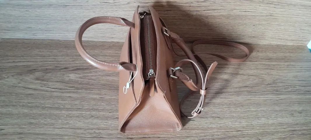 Nova Original Bolsa arezzo de couro marrom - Foto 5