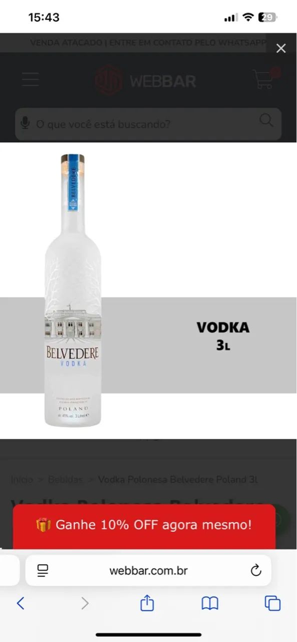 Vodka Belvedere 3L - Nova - Importada Original. - Foto 4