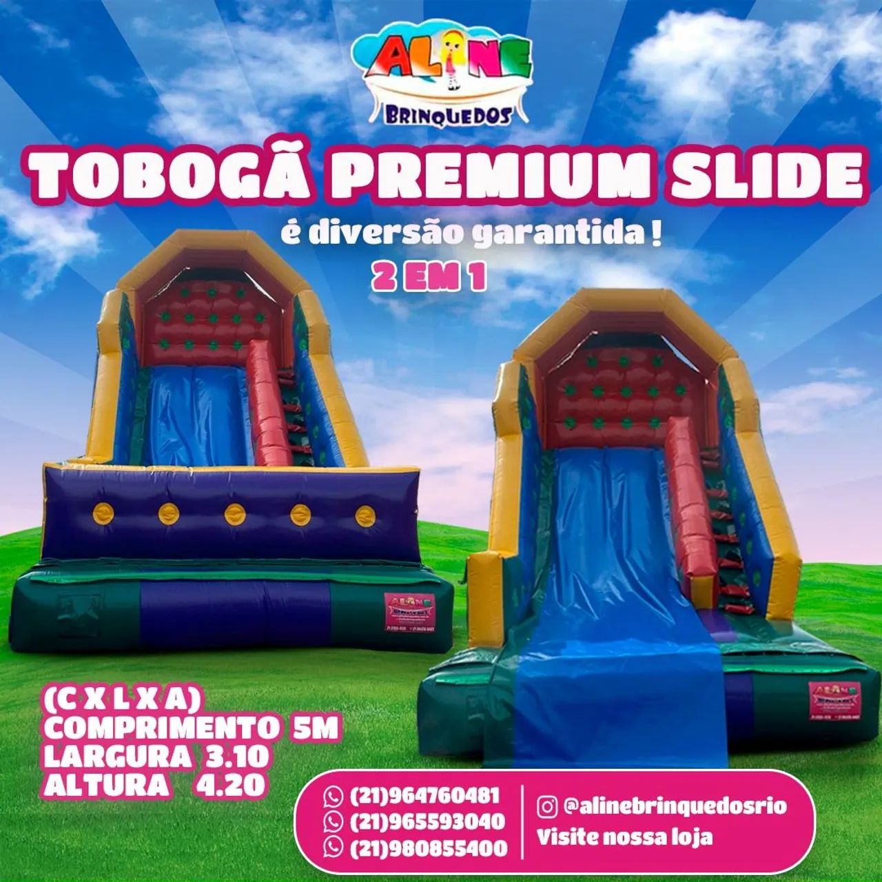 Tobogã Premium Slide 2 em 1 - Diversão Garantida!