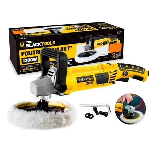 Politriz Angular Automotiva 7 Polegadas 1200w 1000-4200rpm 127v Bpa1200 The Black Tools