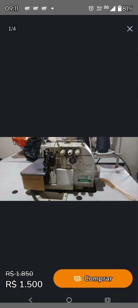 Máquina de overloque 64318615897858122