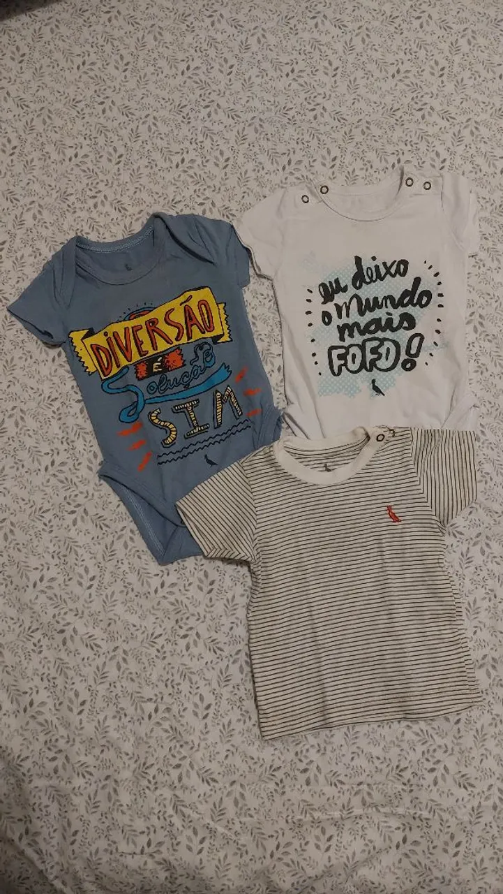 Body, camisa e macacão reserva tamanho P