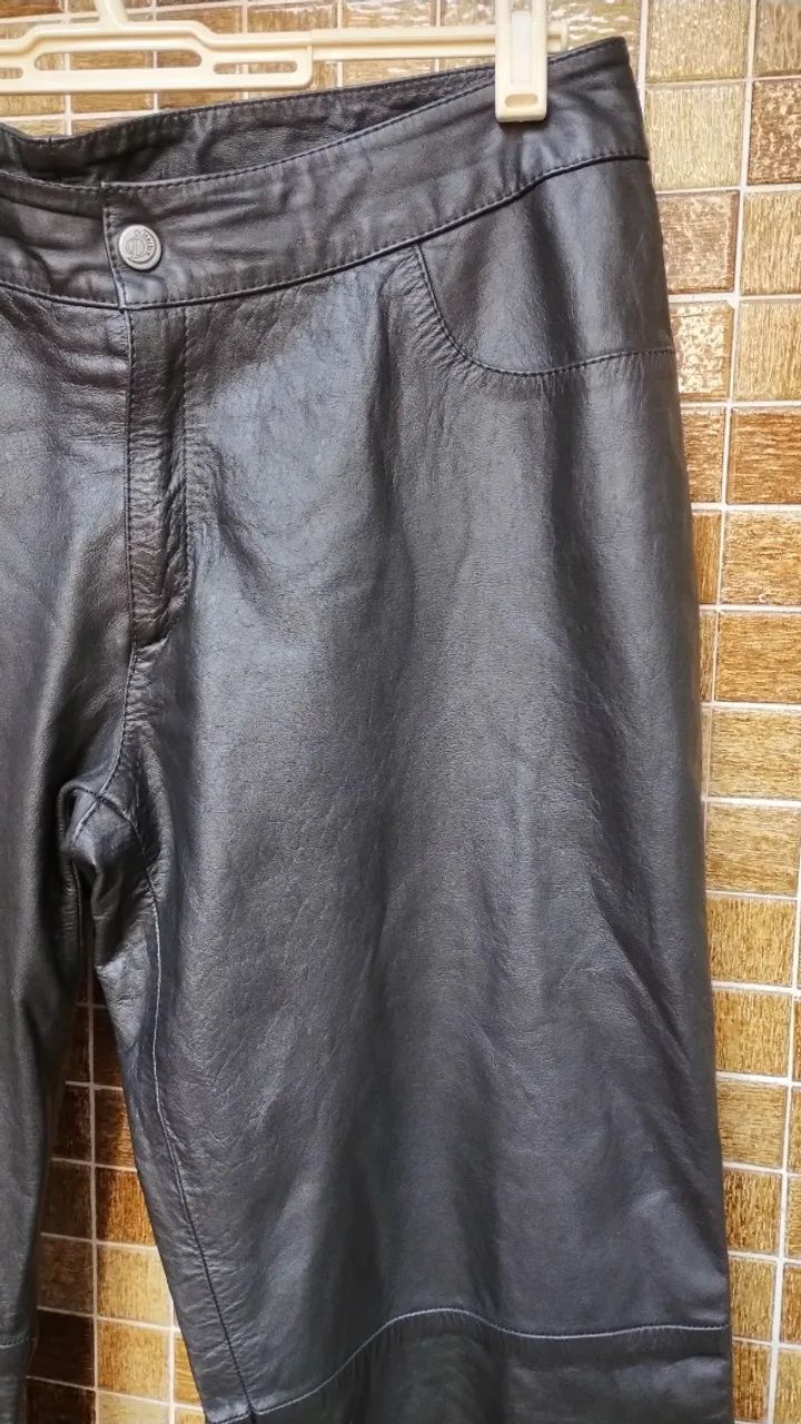 Calça de couro legítimo 42  - Foto 3