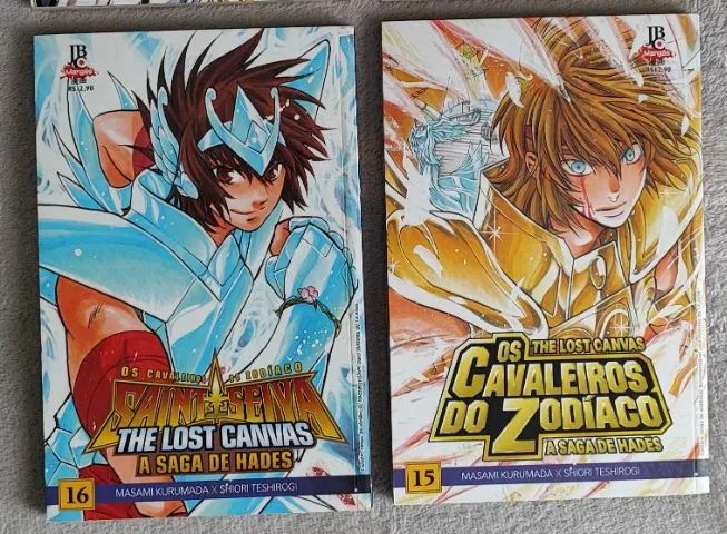 Mangá Saint Seiya The Lost Canvas Vols 1-11 e 15-18 JBC 2012