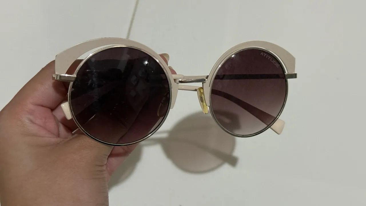 Óculos redondo rosé ?Attitude? - R$ 30 - Foto 3
