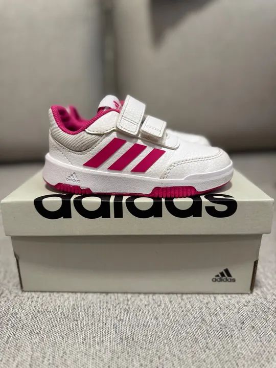 Tênis Adidas Infantil Tensaur Sport 2.0 - Tamanho 22 - Branco com Rosa - Foto 2