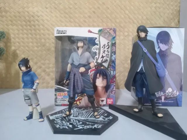Set Uchiha Sasuke - Figuarts + Banpresto + Brinde