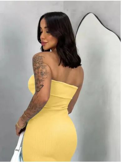 Vestido Midi Tomara que Caia Canelado - Foto 2