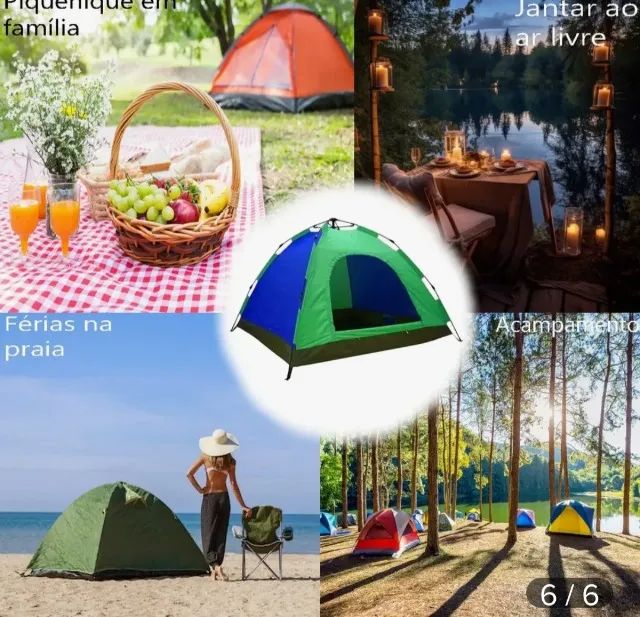 Barraca de camping para 2 pessoas semi automática