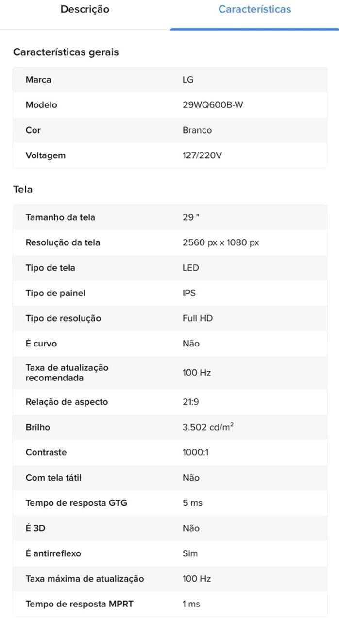 Vendo monitor LG 29 polegadas - Foto 3