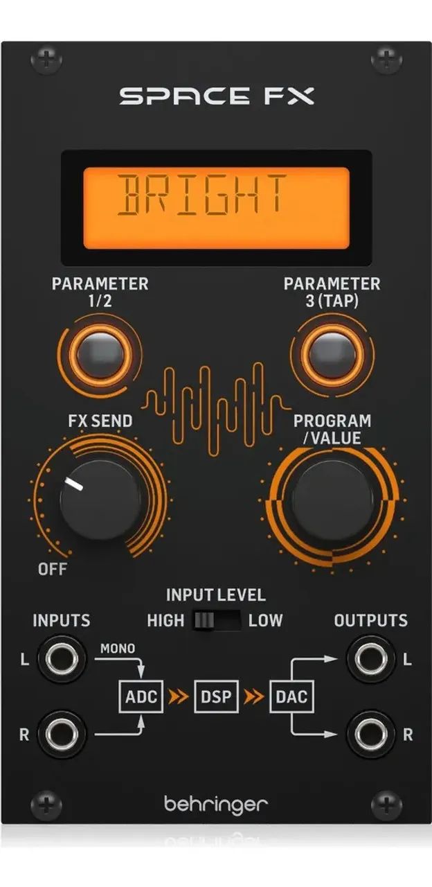 MÓDULO EURORACK BEHRINGER PROCESSADOR DE EFEITOS SPACE FX ESTÉREO - Foto 3