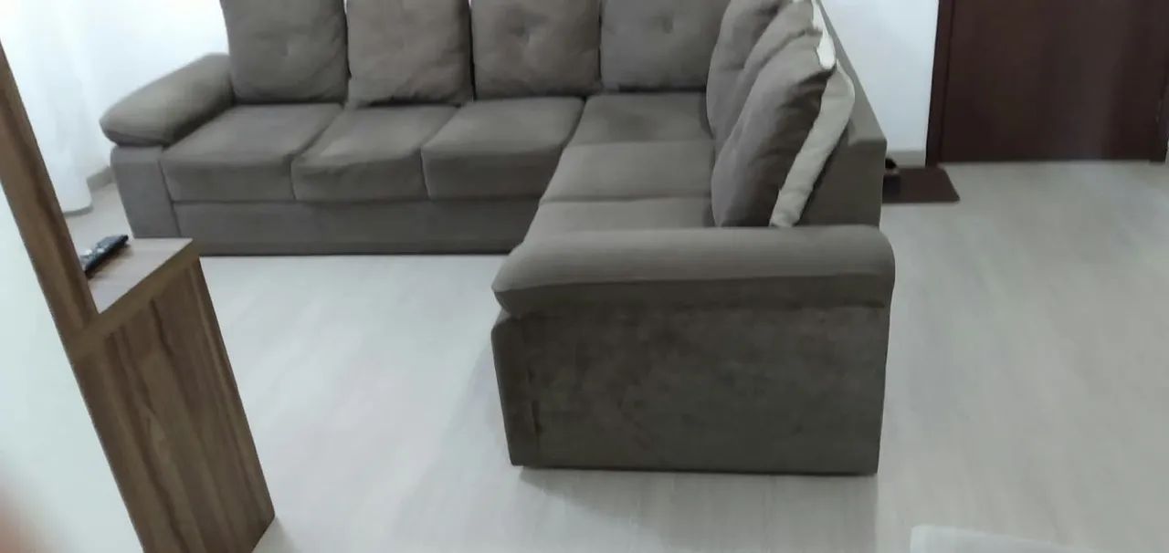 Sofá de canto em suede - Foto 2