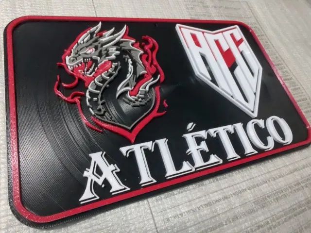 Placa decorativa Atlético - Feita em 3D - Foto 3