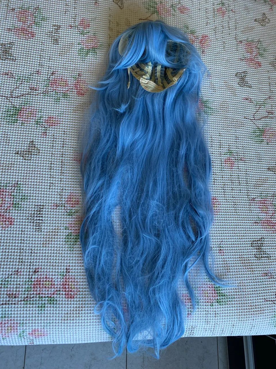 Peruca longa azul cosplay - Foto 2