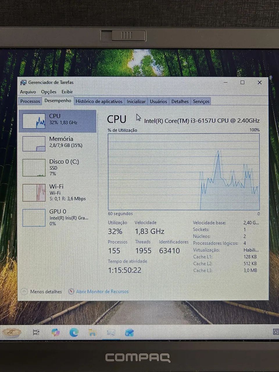 Notebook Compaq Presario 439 8GB memória Intel Core i3 240gb SSD - Foto 5