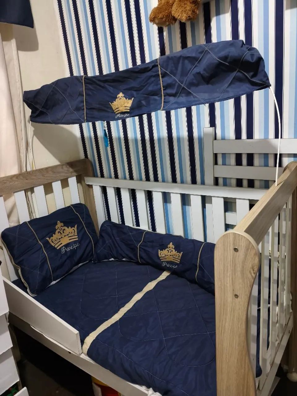 Berço/ mini cama + colchão de bebê  - Foto 4