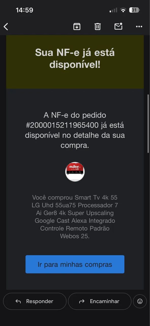 Smart TV LG 4K 55? com nota fiscal. - Foto 2