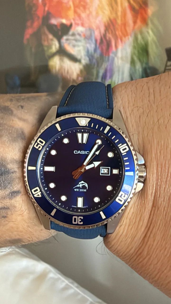 Casio Duro Marlin Azul MDV-106 - Full Set - Foto 2