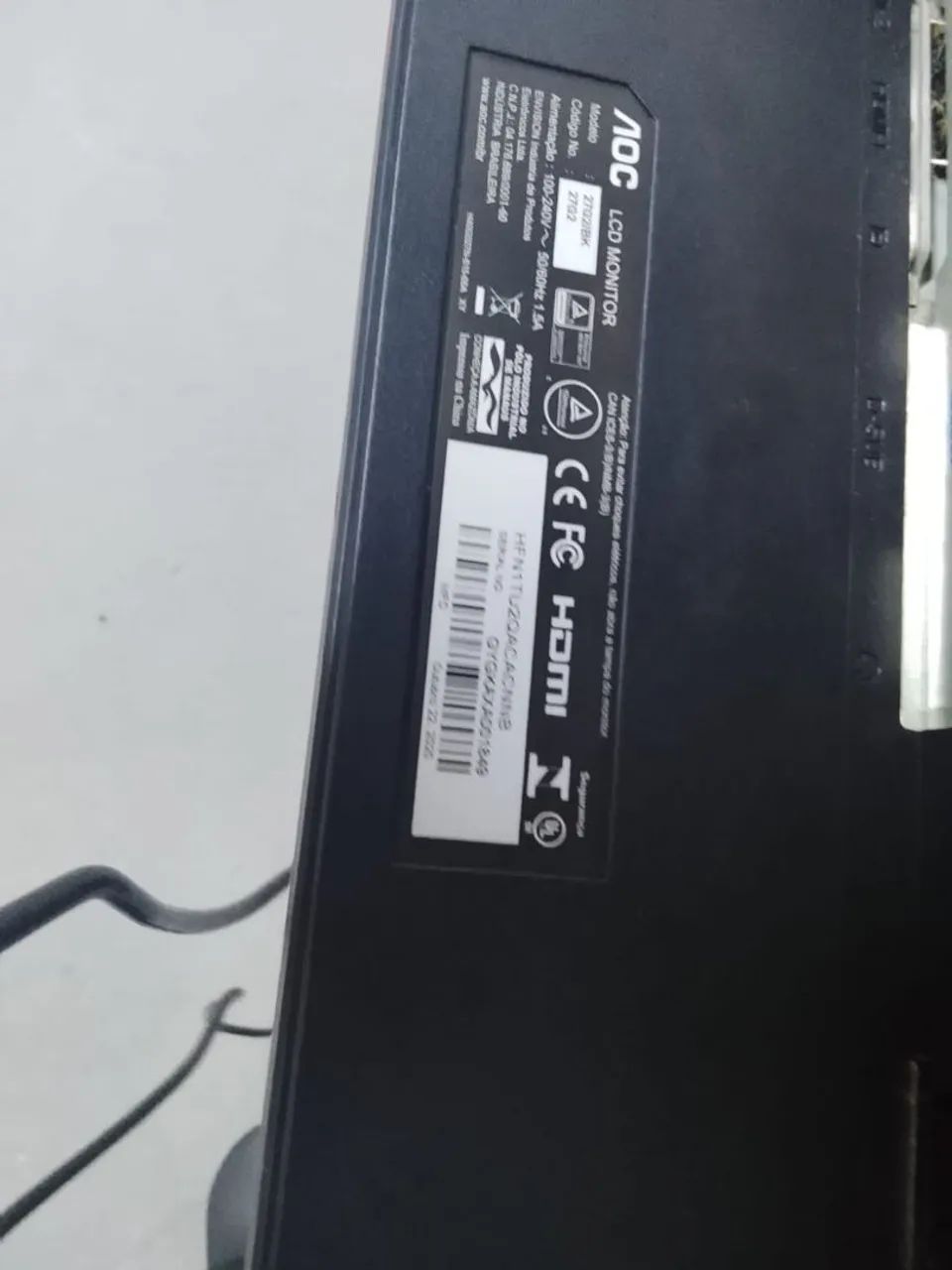 VENDO MONITOR AOC 27 POLEGADAS(DEFEITO TELA) - Foto 5