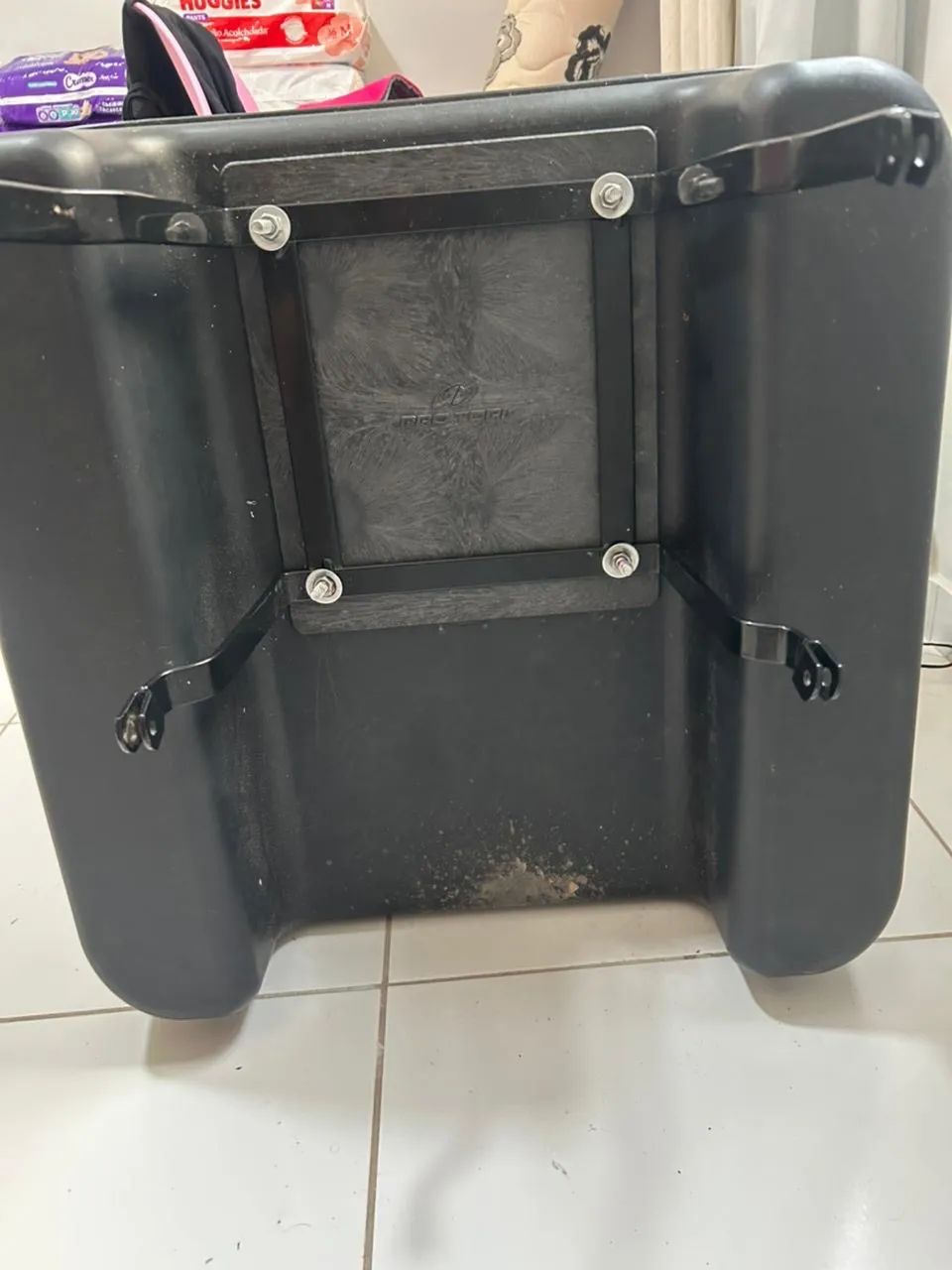 Baú p motoboy 135L+suporte+placas  - Foto 3