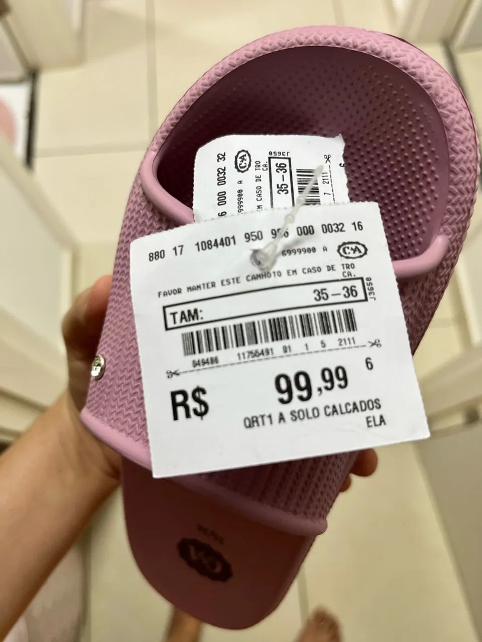 Chinelo Nuvem Rosa 35/36 - Foto 5