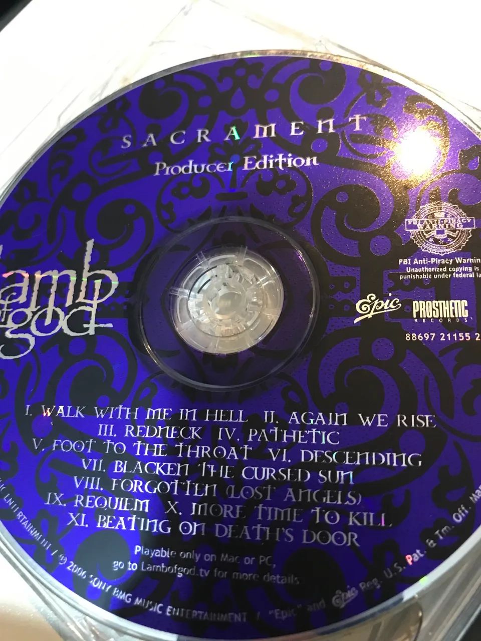 Cd raríssimo lamb of god - producer edition 