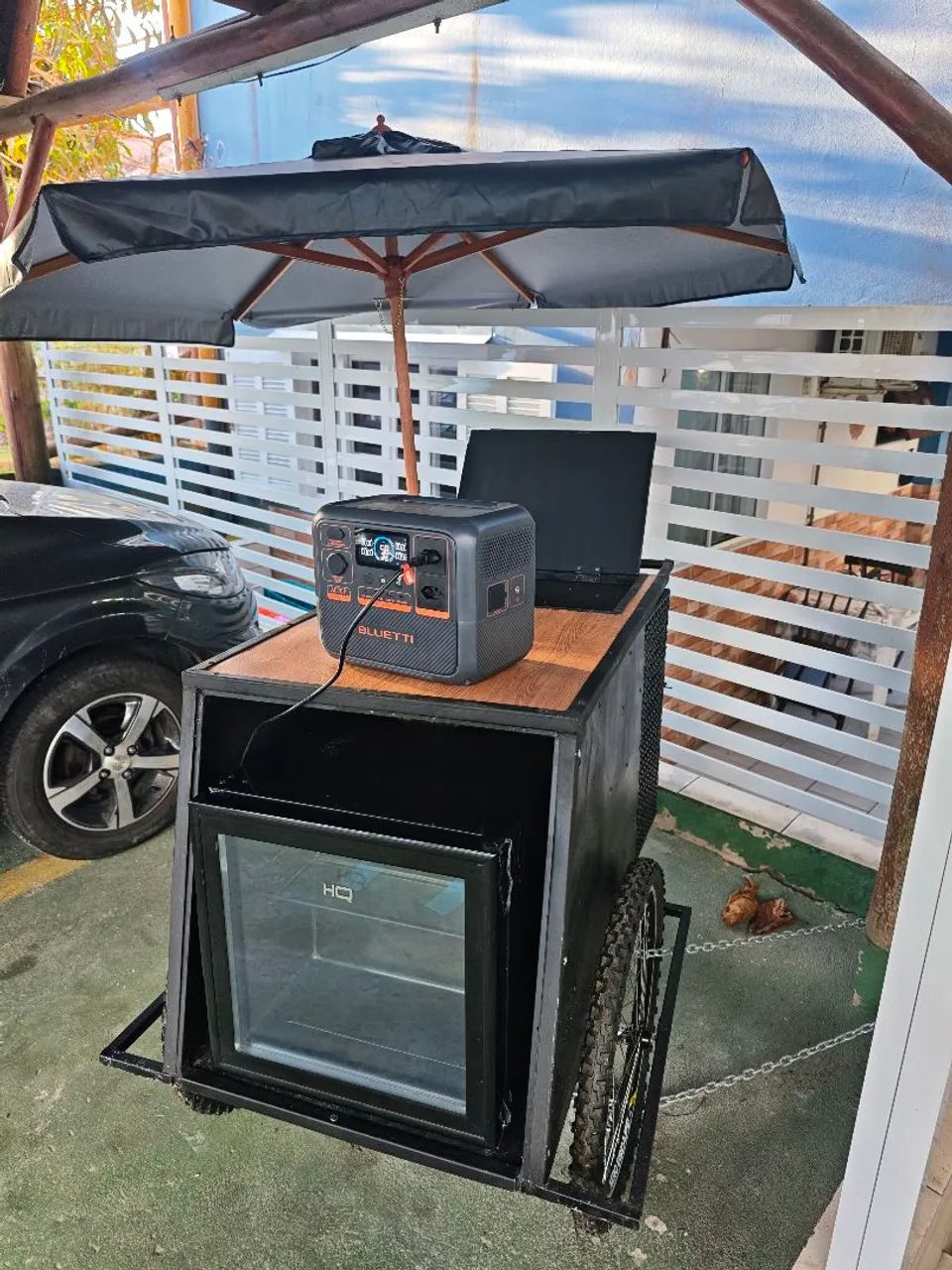 Carrinho de vendas de praia