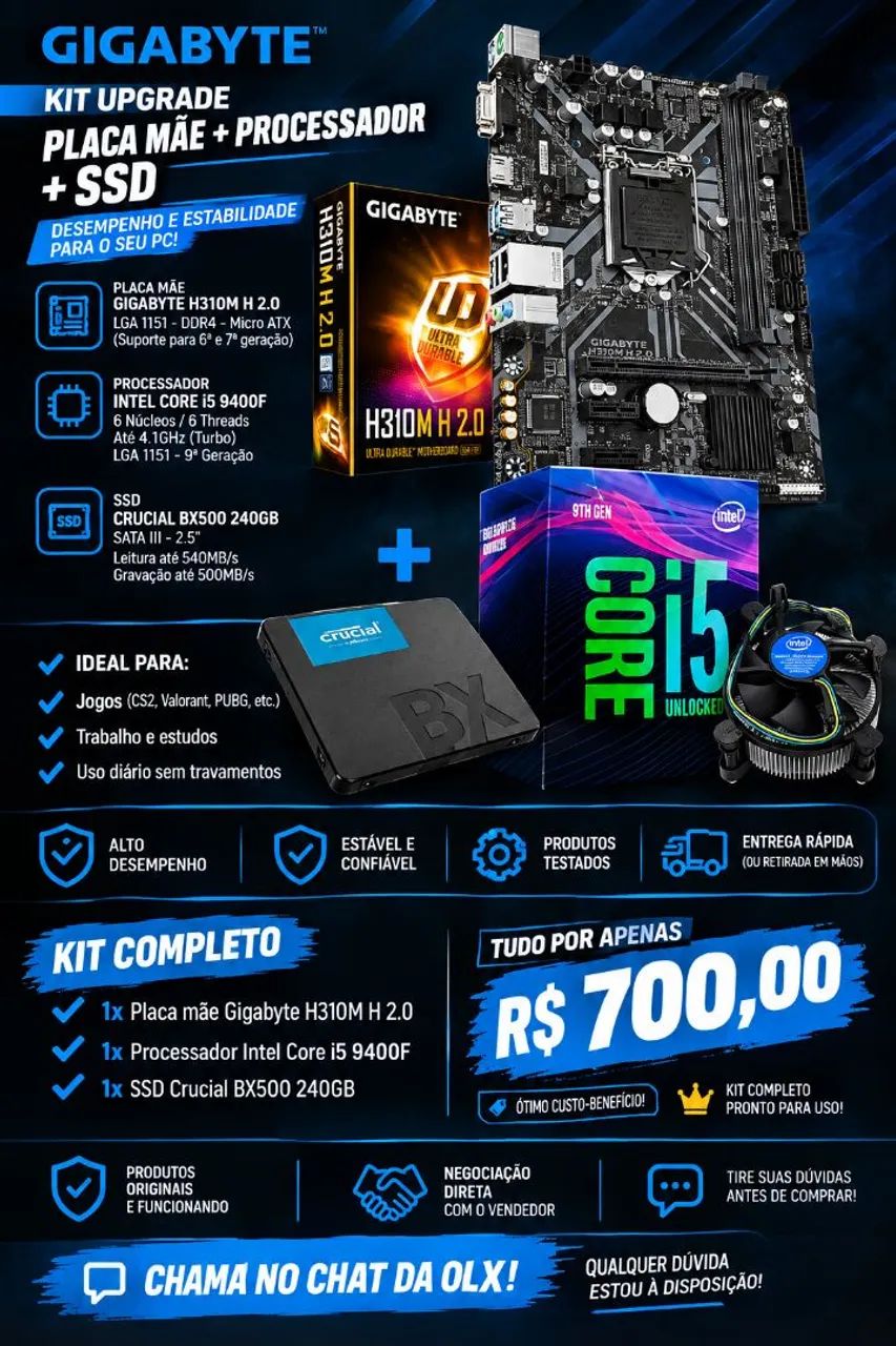 I5 9400f + h310 + ssd 240 