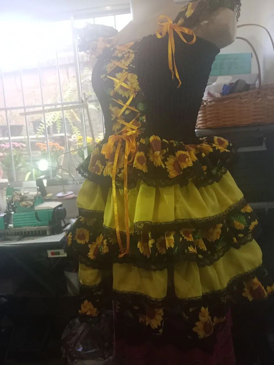 Vestido de quadrilha estampado