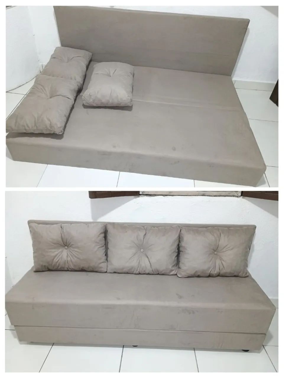 Sofá-Cama com Encosto - Confortável e Prático