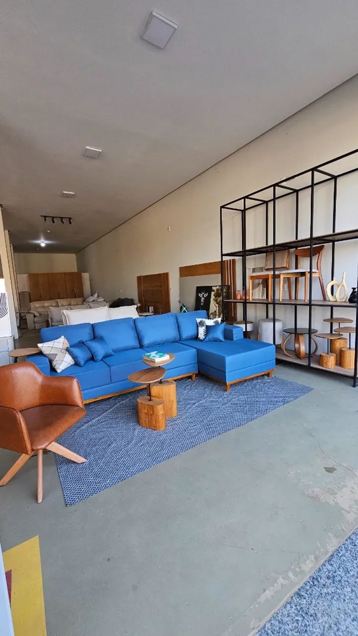 Sofá Com Chaise 3,00m Mostruario Loja Peça única  - Foto 4