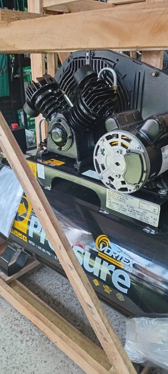compressor de ar 100 litros 10 pes 140 libras vortex 300 2 cv 220V PRESSURE ( PROMOÇÃO ) - Foto 2